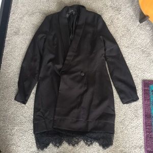 black knee length tuxedo-style dress!